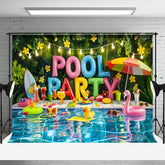Lofaris Lovely Sweet Hawaiian Summer Pool Party Backdrop
